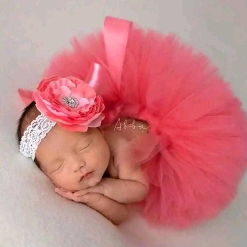 Baby tutu and flower headband